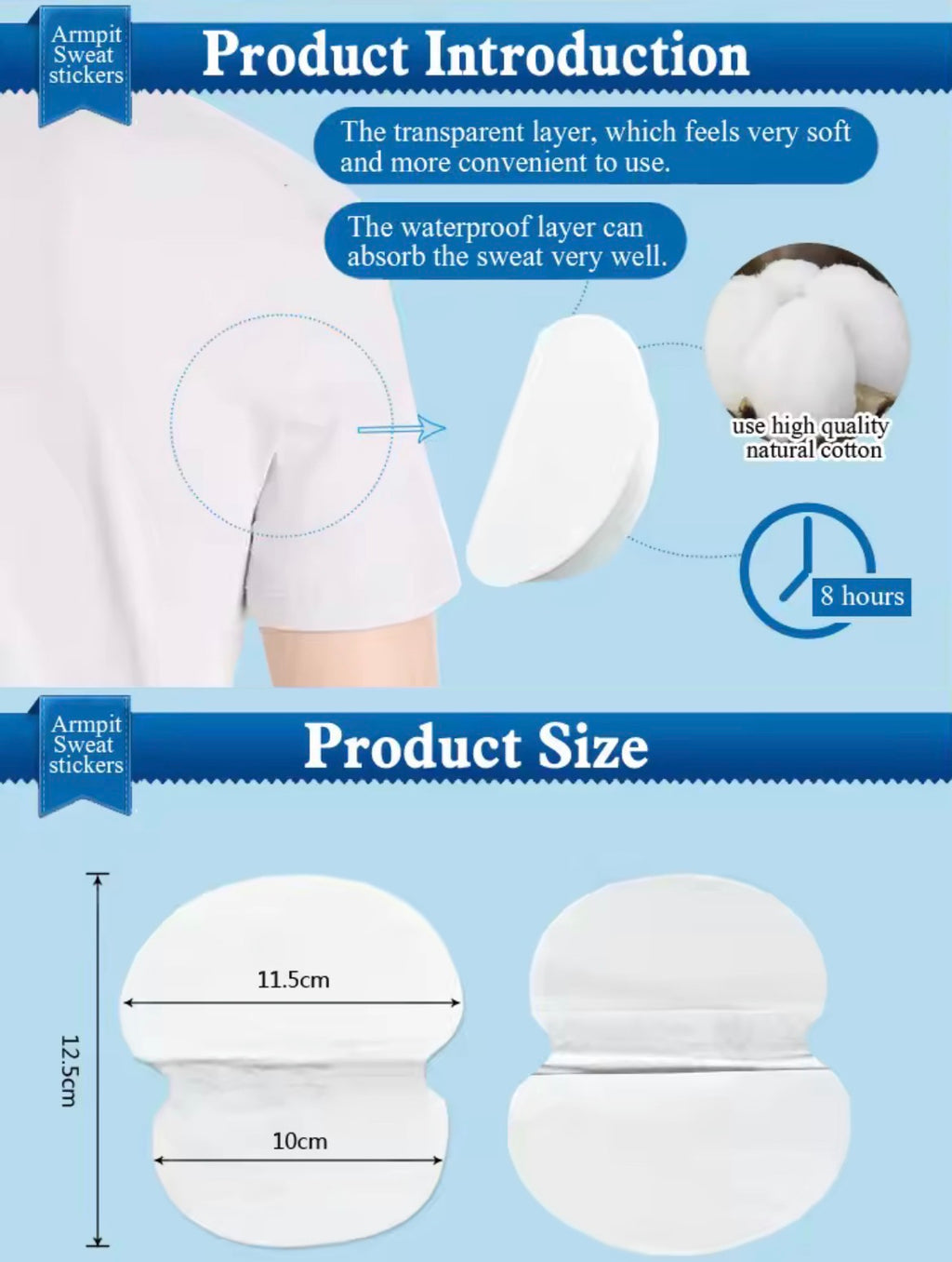 UNDERARM SWEAT ABSORBENT PADS