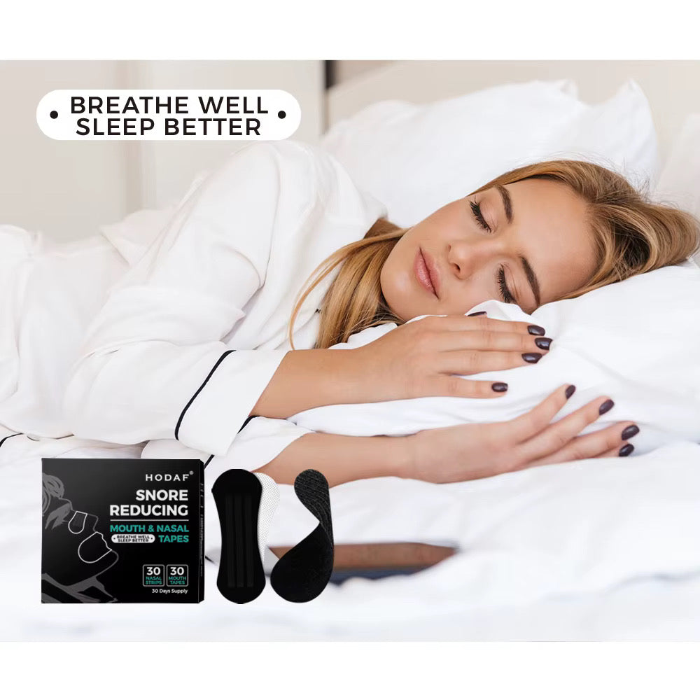 SNORE REDUCING MOUTH & NASAL TAPES