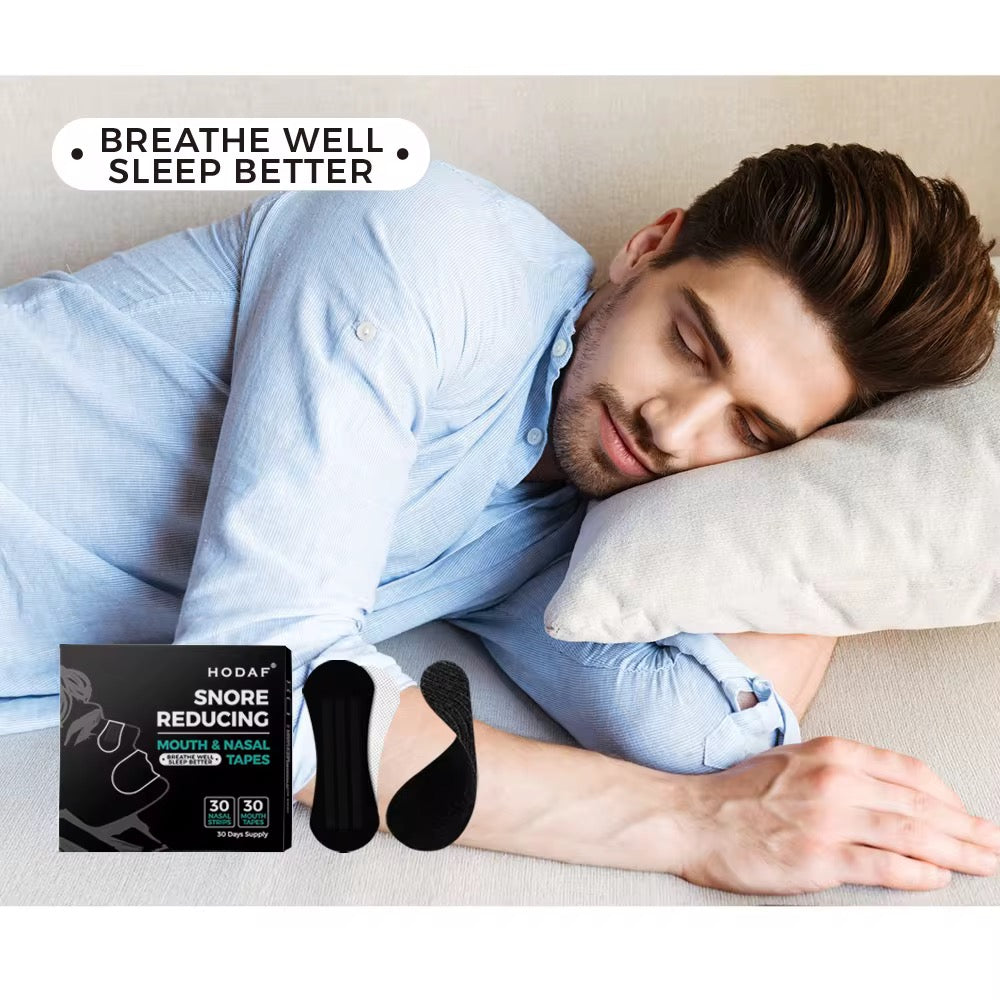 SNORE REDUCING MOUTH & NASAL TAPES
