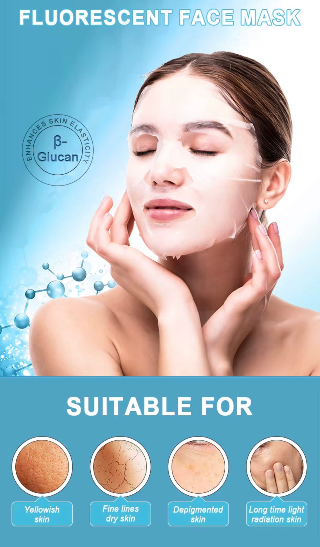 FULLERENE FLUORESCENT FACE MASK