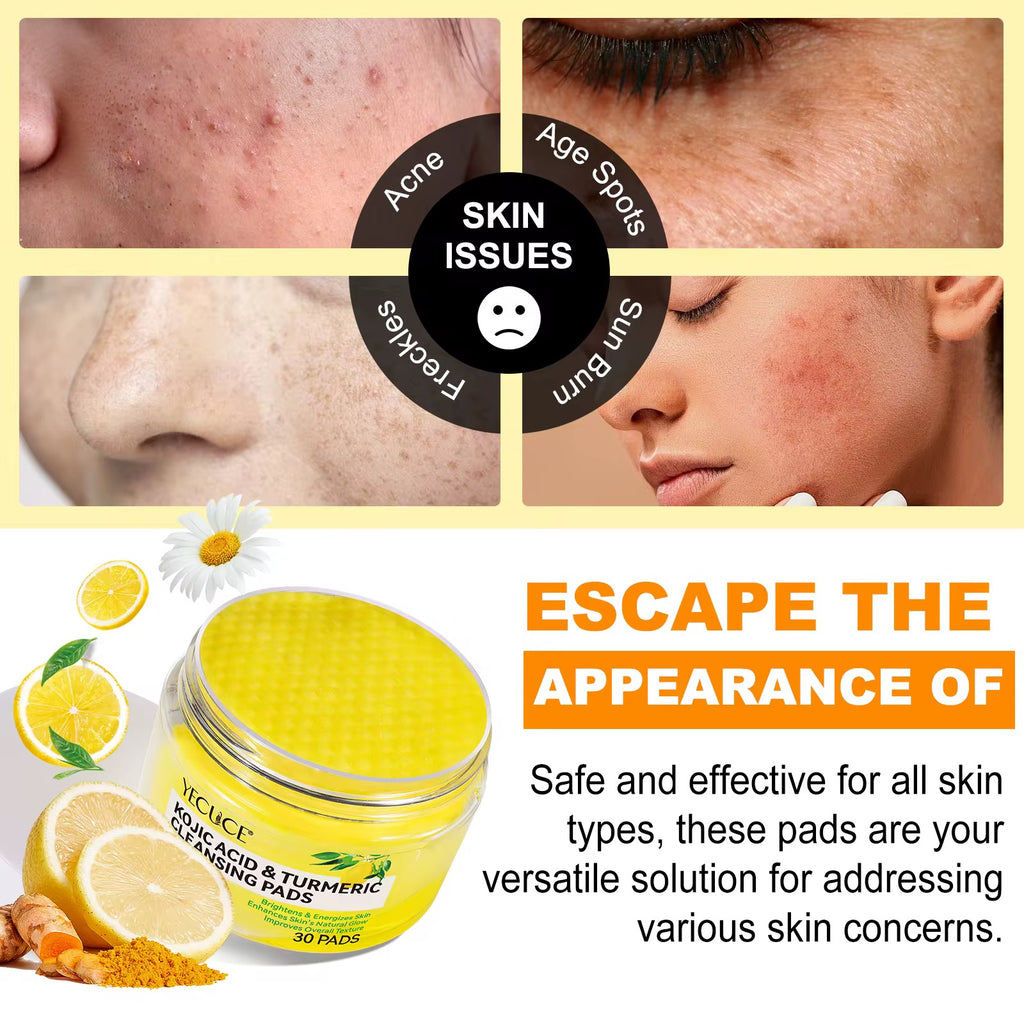KOJIC ACID & TURMERIC CLEANSING PADS