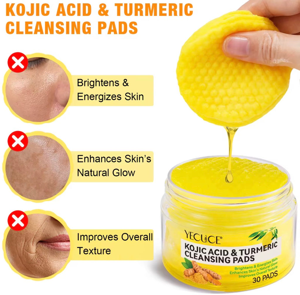 KOJIC ACID & TURMERIC CLEANSING PADS